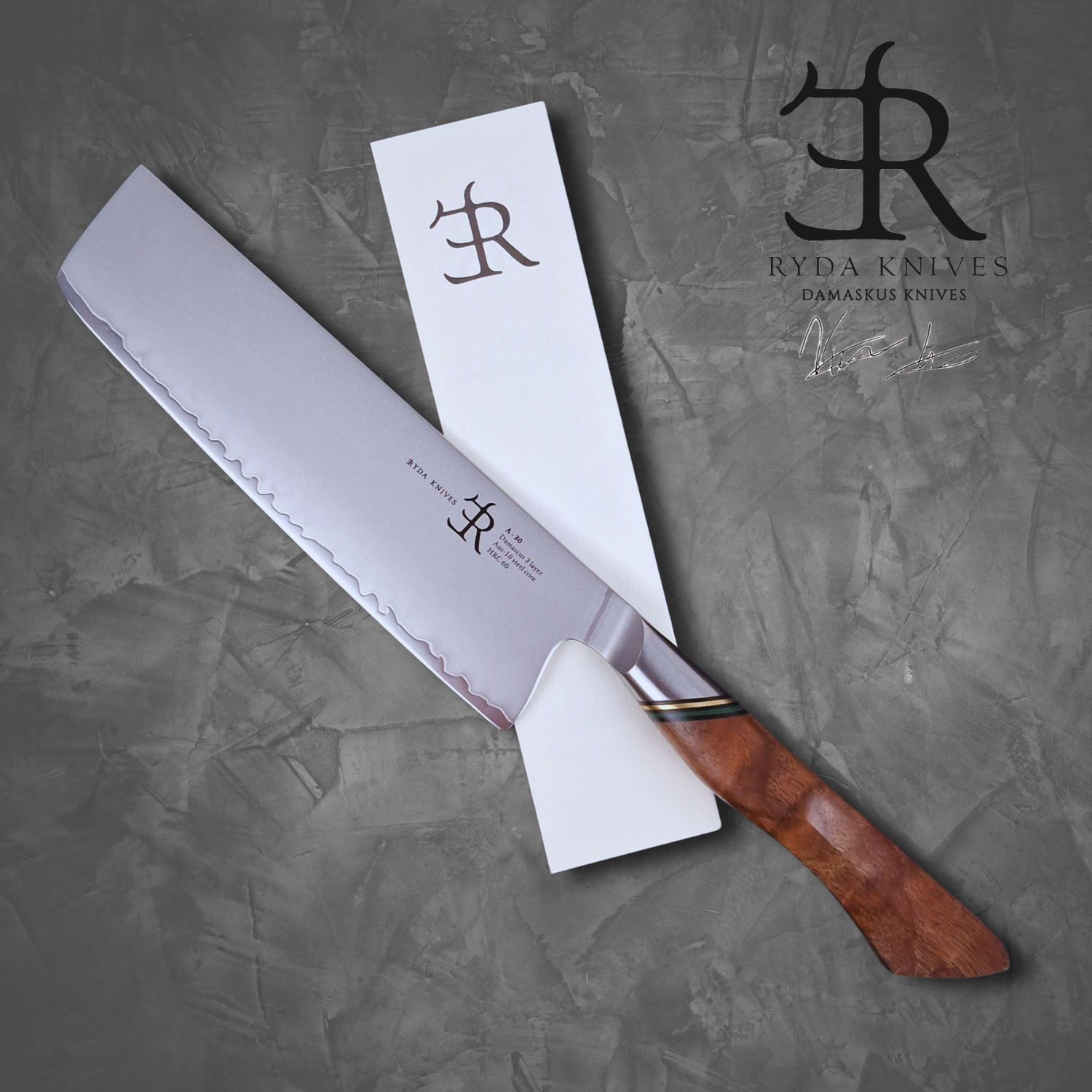 Nakiri Messer der A-30 Serie | Küchenmesser von Ryda Knives