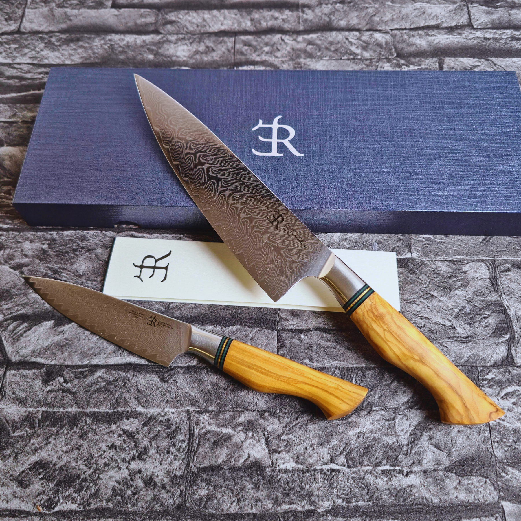 Küchenmesser der ST650 Serie "Geschenk-Set" von Ryda Knives | Kochmesser | Messerset | Chefmesser | Universalmesser