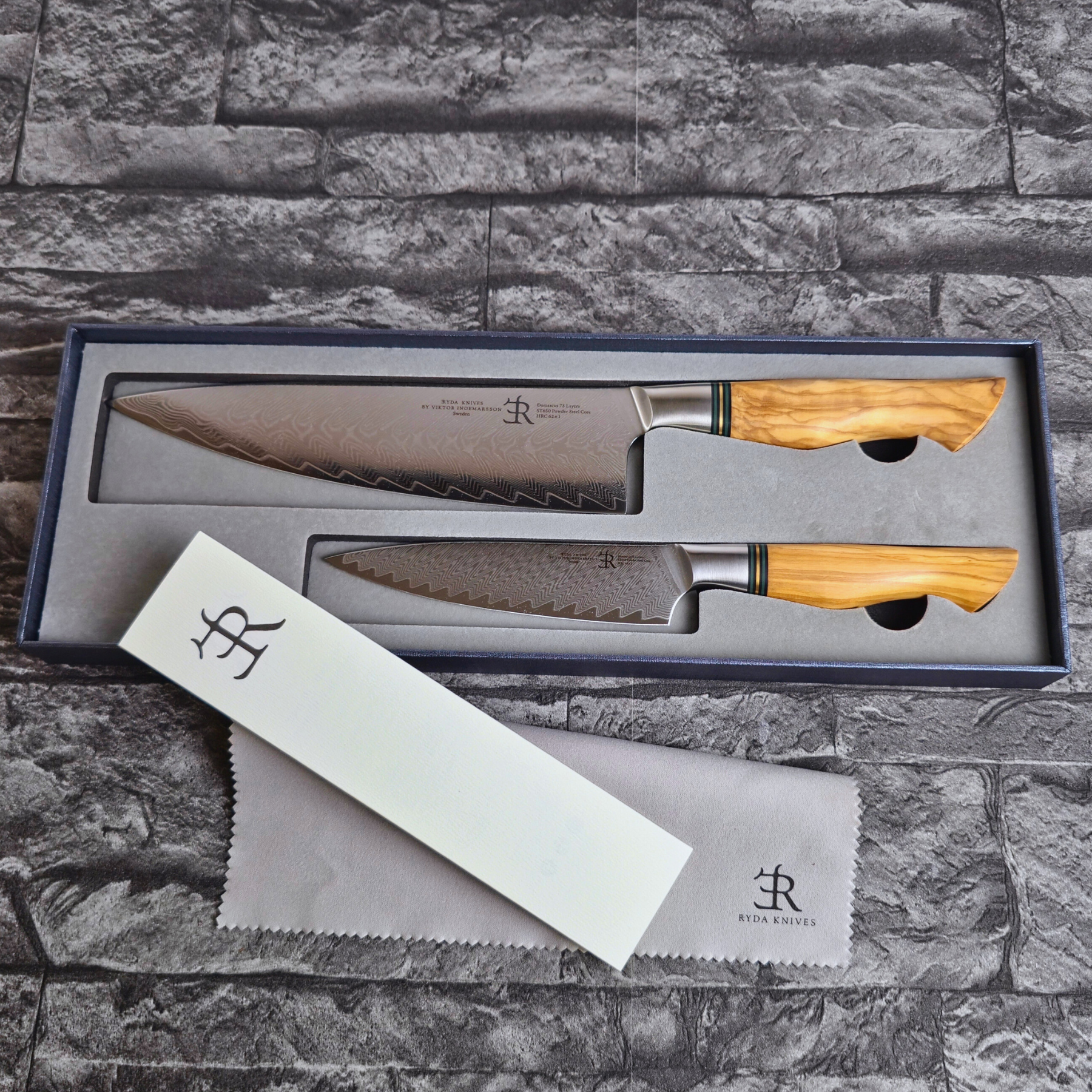 Küchenmesser der ST650 Serie "Geschenk-Set" von Ryda Knives | Kochmesser | Messerset | Chefmesser | Universalmesser