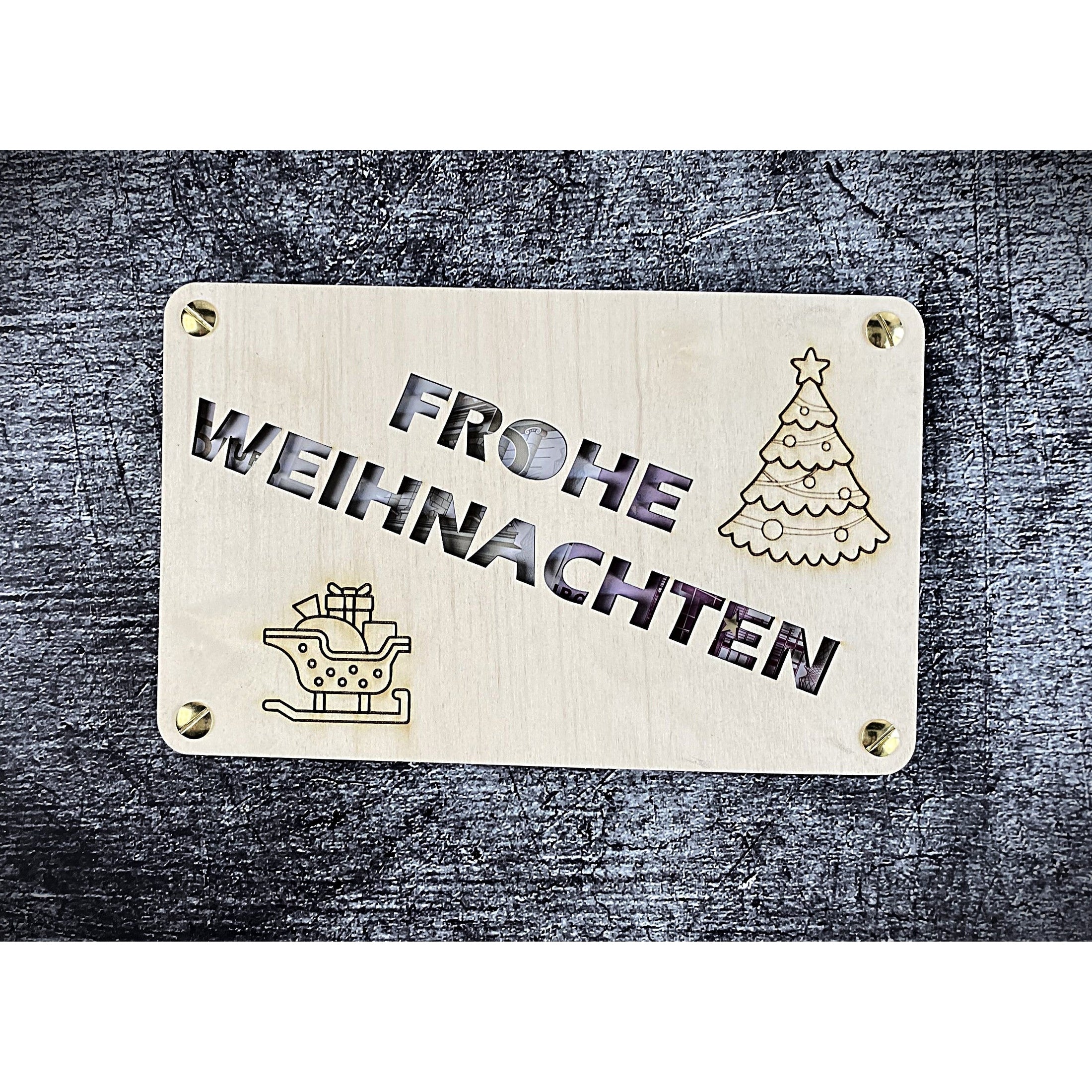 Geldgeschenkkarte "Frohe Weihnachten" - naturzeugs