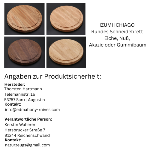 GPSR - Seite I - runde Schneidebretter IZUMI ICHIAGO