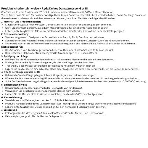 GPSR Damastmesser Set III - Seite 2