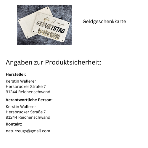 Geldgeschenkkarte "Viel Glück" - naturzeugs