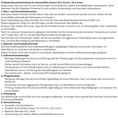 Gummifüße schwarz - naturzeugs