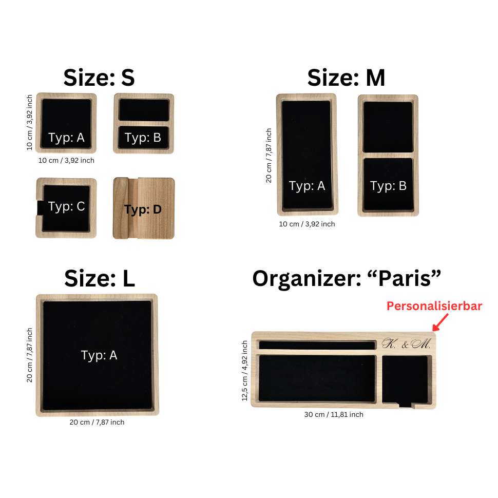 Naturzeugs Auswahl verschiedener Schreibtisch Organizer