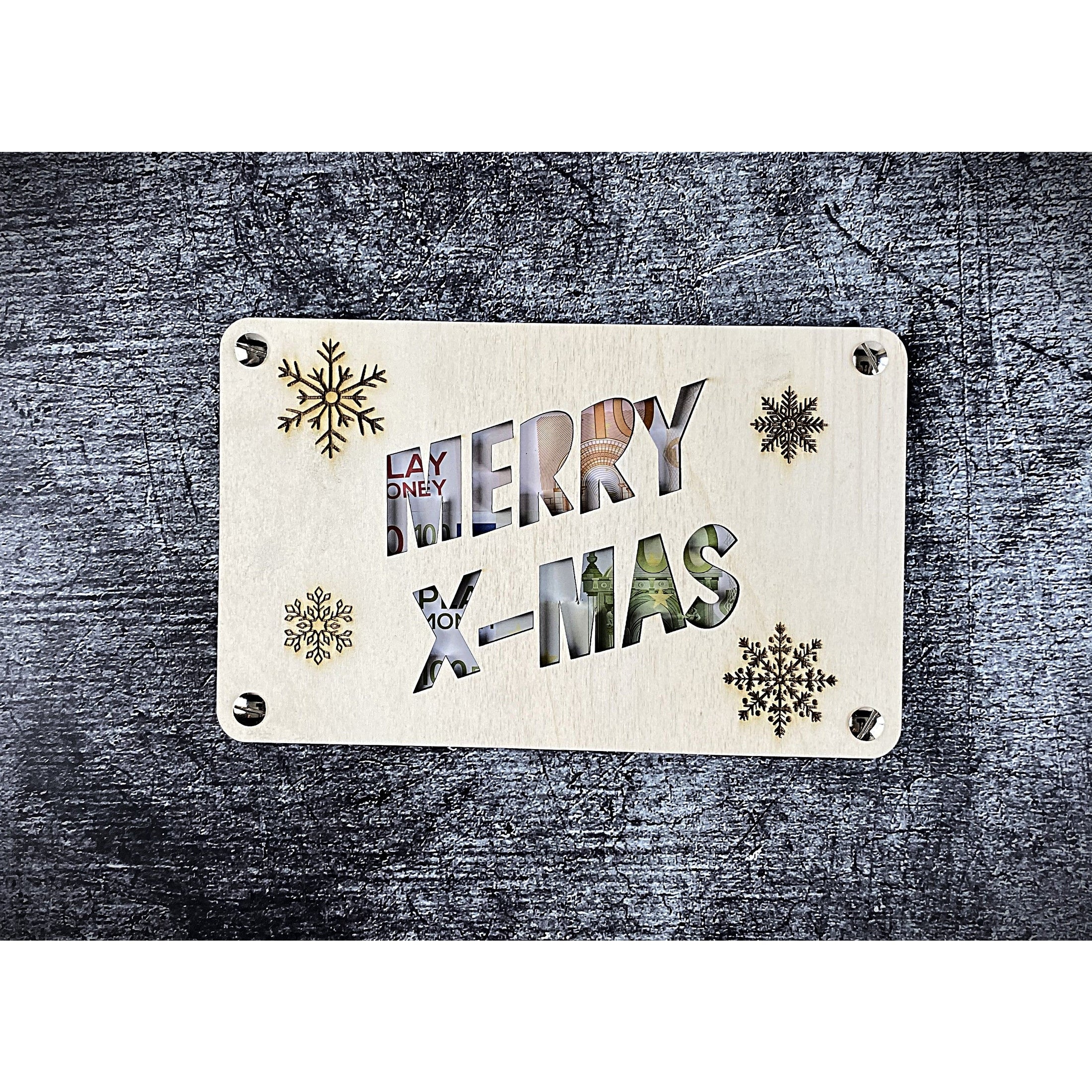 Geldgeschenkkarte "Merry X-Mas" - naturzeugs