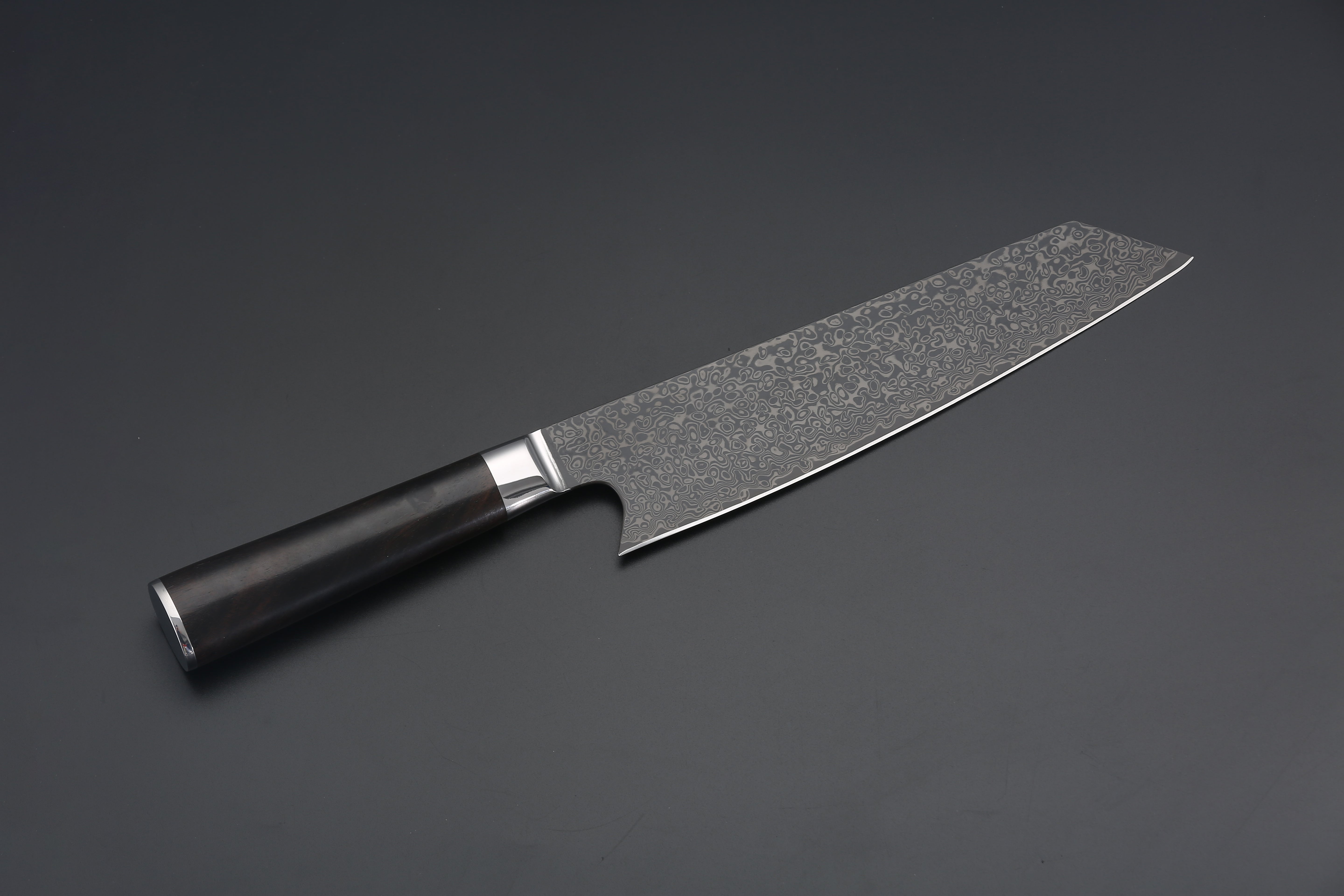 Takahiro Miyazaki Santokumesser 8 inch, VG-10 damast mit Griff aus Ebenholz