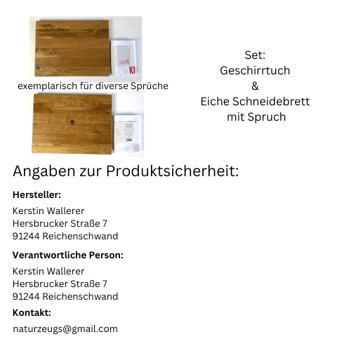 GPSR Set Geschirrtuch Schneidebrett S.1