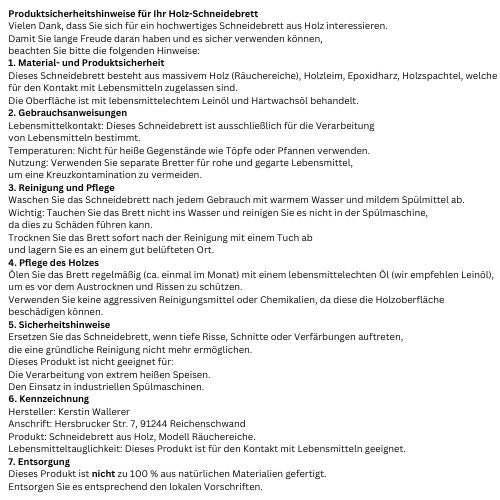 Schneidebrett aus Räuchereiche - naturzeugs