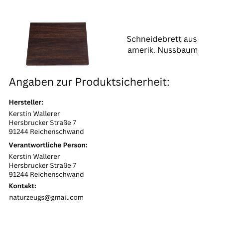 Schneidebrett aus amerik. Nussbaum - naturzeugs