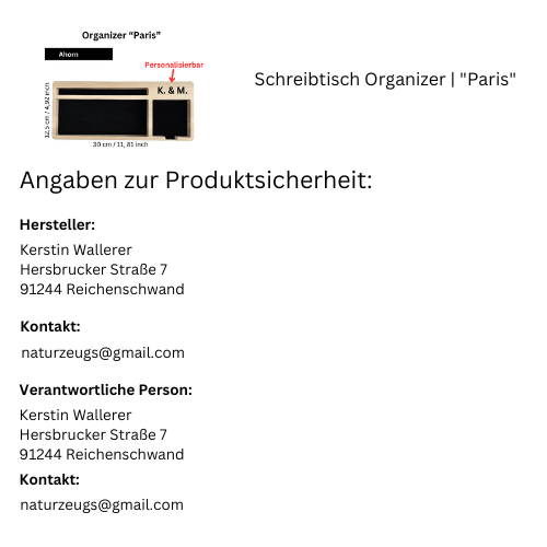 Schreibtisch Organizer | "Paris" - naturzeugs