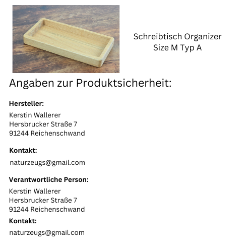 Schreibtisch Organizer | Size M "Typ-A" - naturzeugs