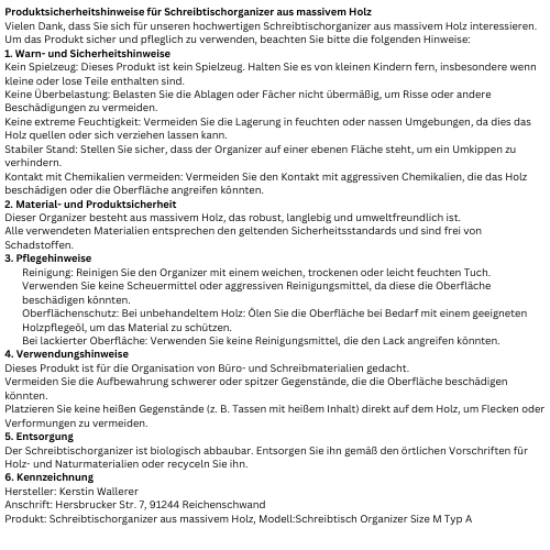Schreibtisch Organizer | Size M "Typ-A" - naturzeugs