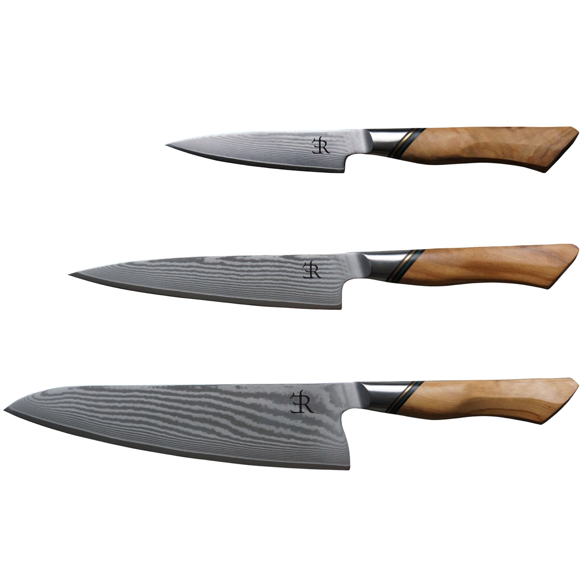 Küchenmesser-Set Damast von Rydar Knives