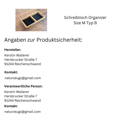 Schreibtisch Organizer | Size M "Typ-B" - naturzeugs