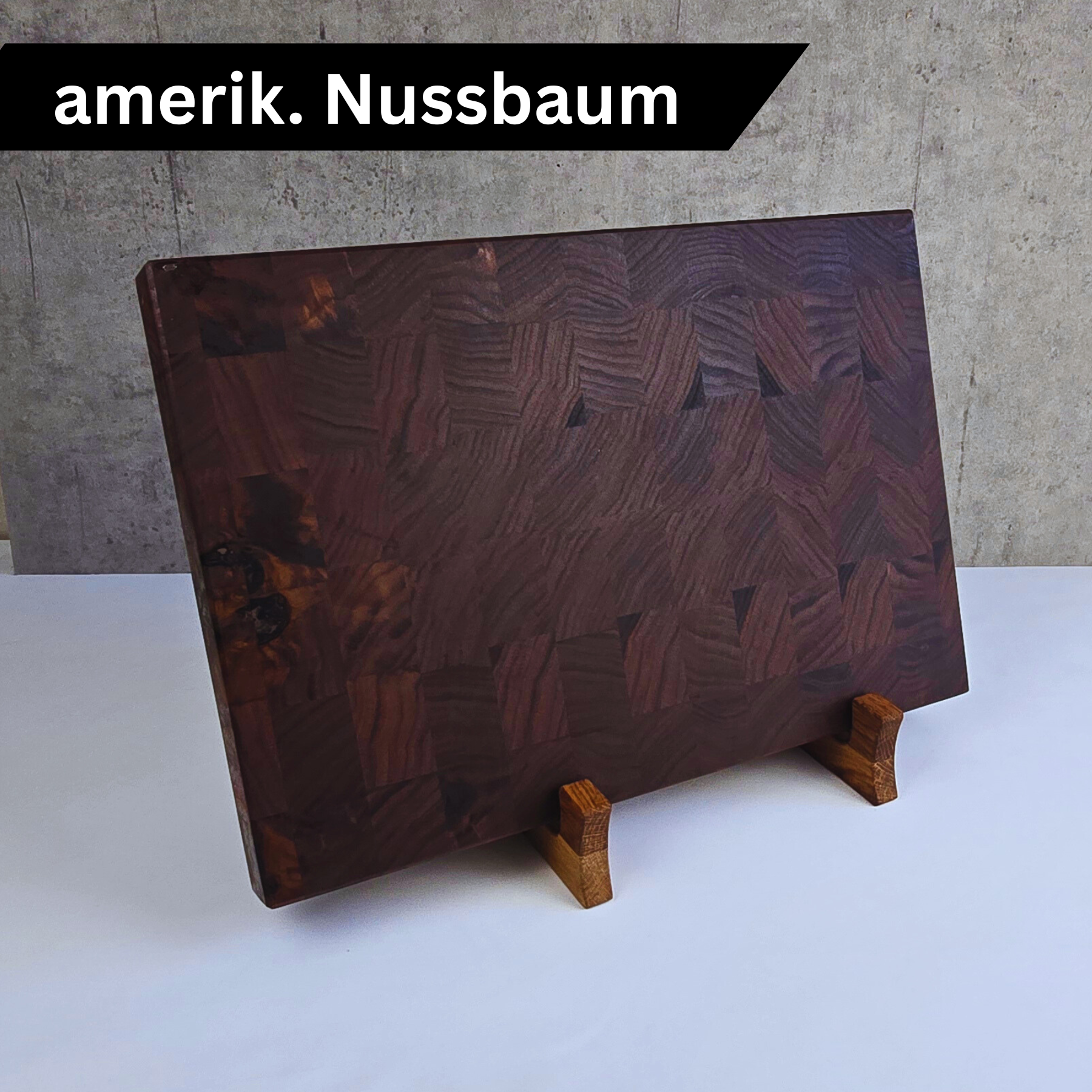 Stirnholz-Schneidebrett aus amerik. Nussbaum