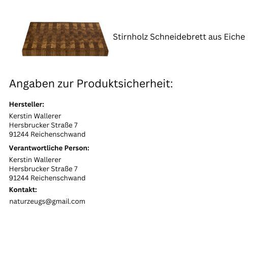 Stirnholz Schneidebrett aus Eiche - naturzeugs