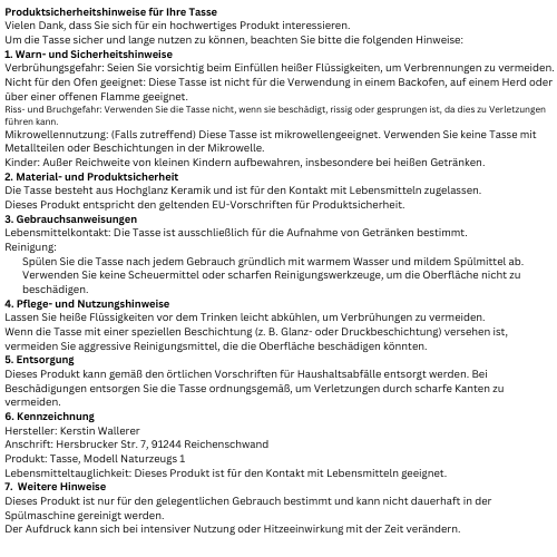 Tasse "Naturzeugs" - naturzeugs