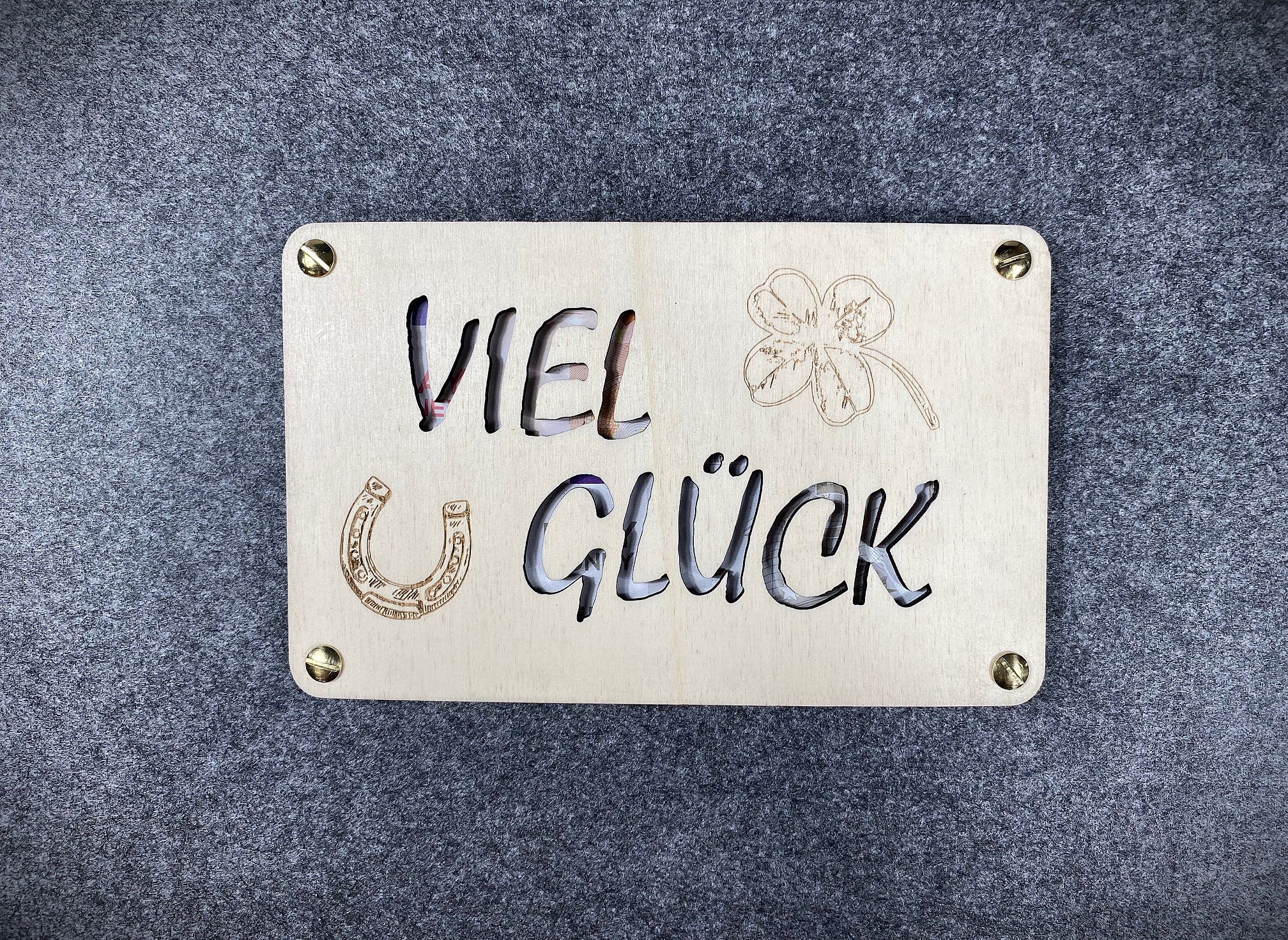 Geldgeschenkkarte "Viel Glück" - naturzeugs