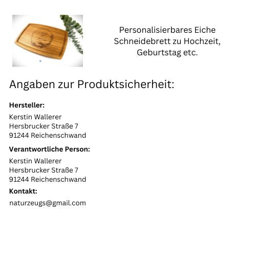 Personalisierbares Eiche Schneidebrett zu Hochzeit, Geburtstag etc. - naturzeugs