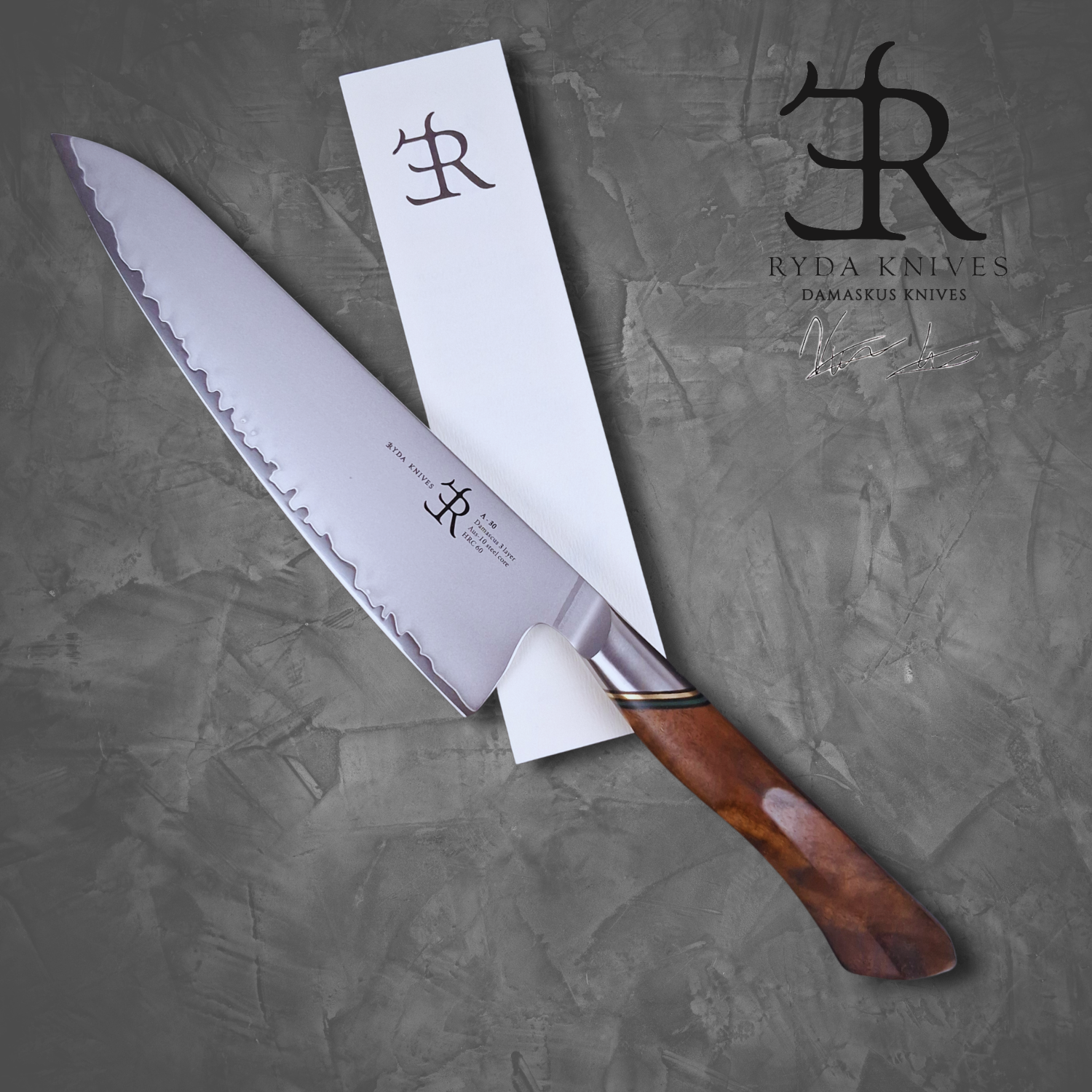 Chefmesser der A-30 Serie | Küchenmesser von Ryda Knives