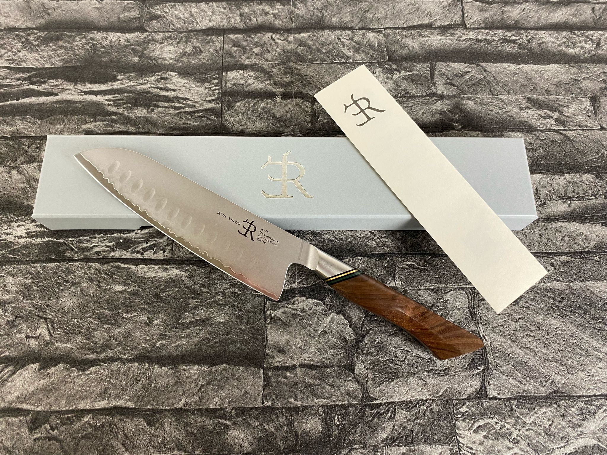 Santoku Messer der A-30 Serie | Küchenmesser von Ryda Knives
